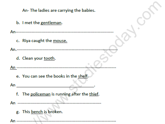 singular and plural nouns online exercise for grade 3 - singular and